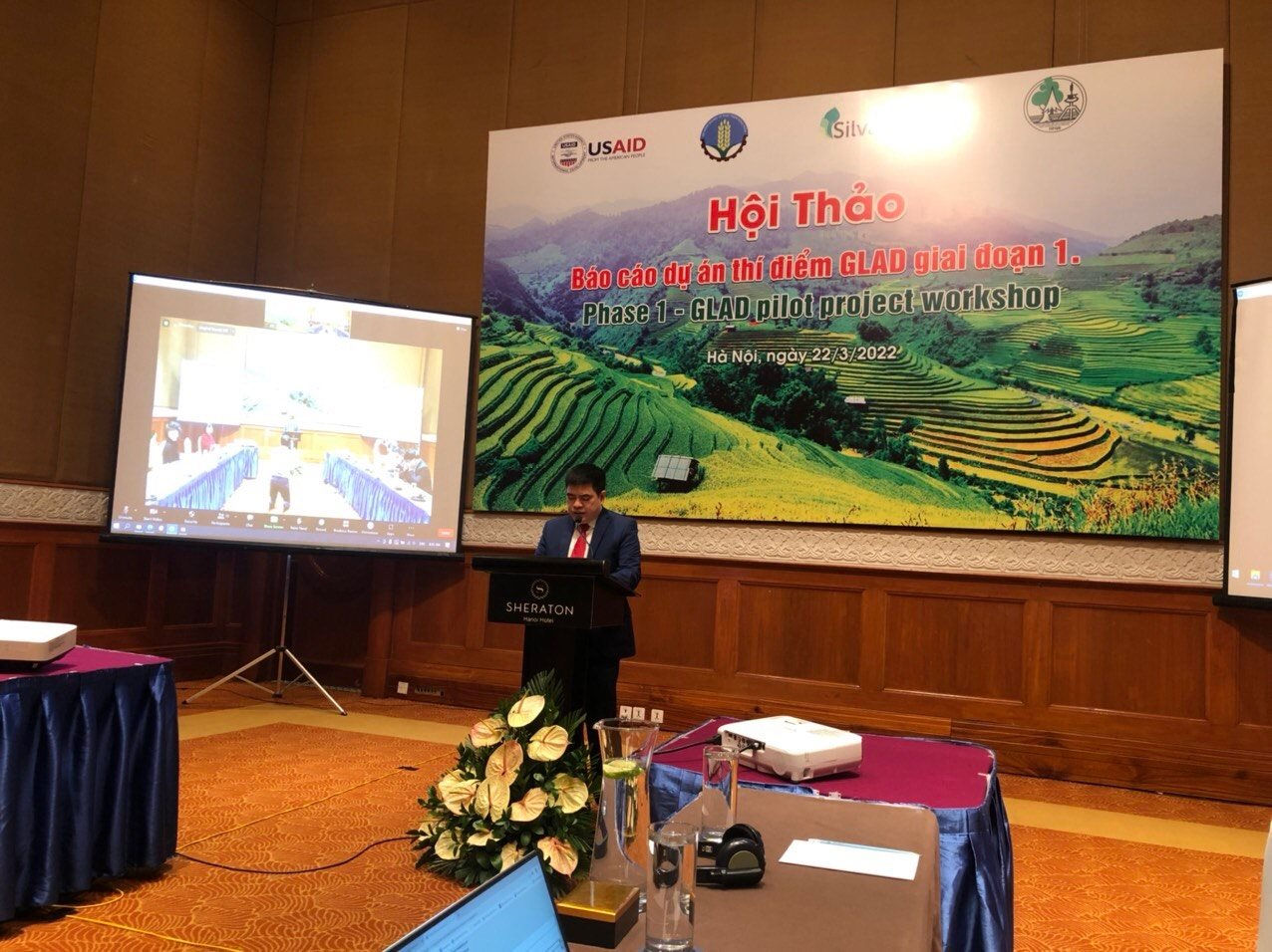 Ông Nguyễn Quốc Khánh, Cục trưởng Cục Viễn thám quốc gia phát biểu tại Hội thảo img 29511