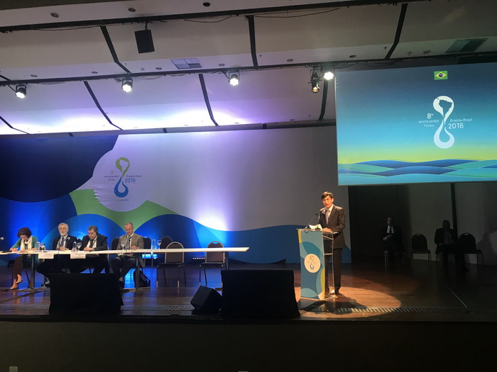 Thứ trưởng Bộ TN&MT Trần Quý Kiên phát biểu tại Hội nghị cấp Bộ trưởng - Diễn đàn nước Thế giới lần thứ 8 tại Bra -xin 01-national-statement-delivery-vice-minister-kien 1