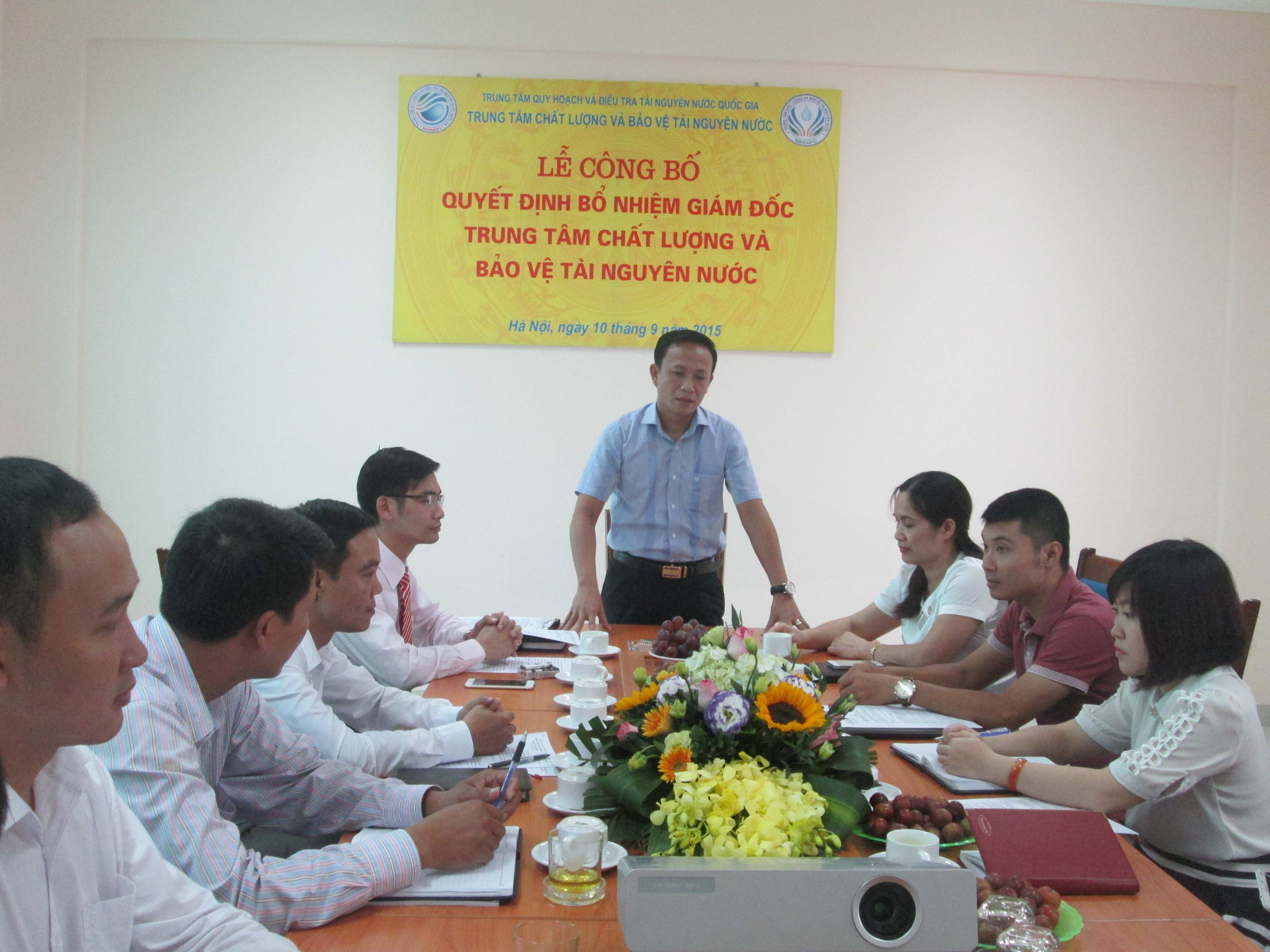 Ông Tống Ngọc Thanh - Bí thư Đảng ủy, Tổng Giám đốc Trung tâm Quy hoạch và Điều tra tài nguyên nước quốc gia phát biểu tại buổi lễ IMG 6099-compressed