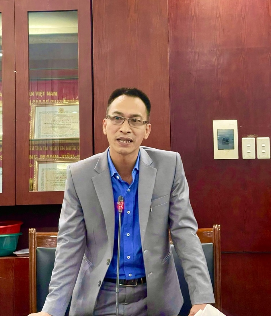 Ông Phạm Huy Thông - Phó Tổng Giám đốc Trung tâm Quy hoạch và Điều tra tài nguyên nước quốc gia phát biểu chỉ đạo tại Hội nghị z5098339852356 e1a870debbf45e2fb075dd63208fbc6e